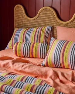 Fitted Sheets*Kip&Co Linen Fitted Sheet Coral Blossom