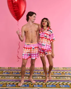 Sleepwear*Kip&Co Forever Eco Satin Short Sleeve Shirt & Short Pyjama Set