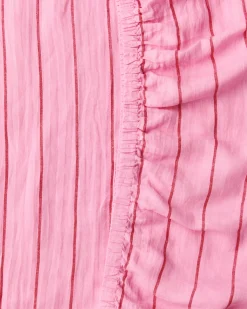 Fitted Sheets*Kip&Co Linen Fitted Sheet Iced Vovo Stripe