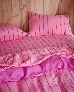 Fitted Sheets*Kip&Co Linen Fitted Sheet Iced Vovo Stripe