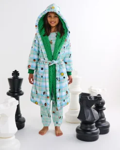 Robes*Kip&Co x Eleventh Hour Kuddle Kids Robe Snookered Tartan