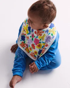Bibs*Kip&Co x Ken Done Summer Floral White Organic Cotton Bib