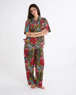 Sleepwear*Kip&Co x Margaret Preston Bush Natives Adult Organic Cotton Short Sleeve Shirt & Pant Pyjama Set