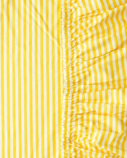 Fitted Sheets|Fitted Sheets*Kip&Co Organic Cotton Fitted Sheet Limoncello Stripe