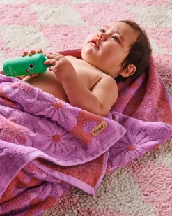 Baby Towels*Kip&Co Terry Baby Towel Peach Fleur