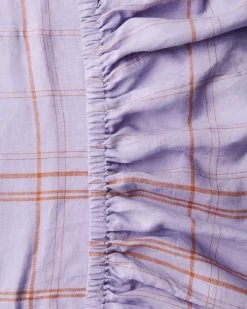 Fitted Sheets*Kip&Co Linen Fitted Sheet Santa Monica Tartan