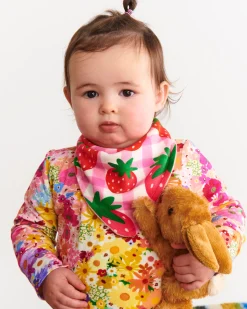 Bibs*Kip&Co Organic Cotton Dribble Bib Set Strawberry Bloom